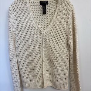 Lauren Ralph Lauren Cream Knit Cardigan